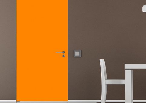 Habillage de porte Orange